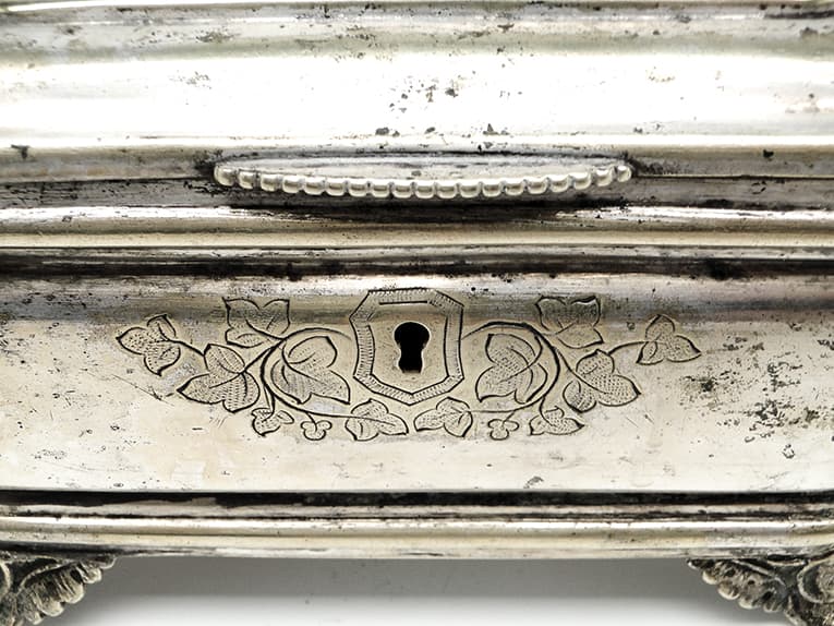 Cukiernica Eklektyzm, mosiądz srebrzony, Polska, XIX w. - 187322