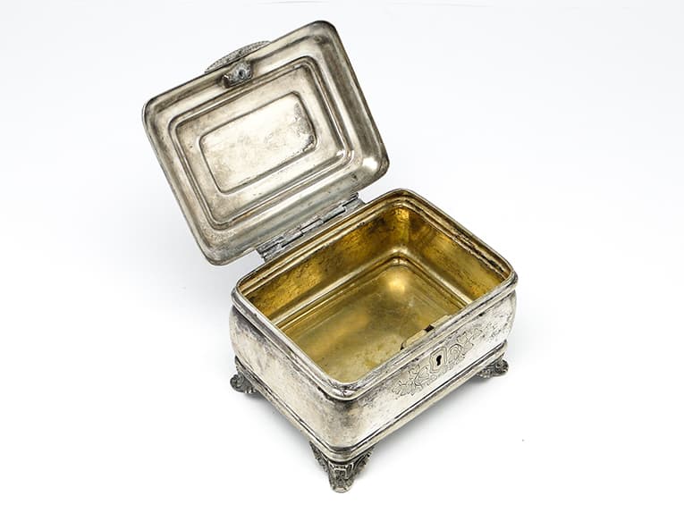 Cukiernica Eklektyzm, mosiądz srebrzony, Polska, XIX w. - 187319