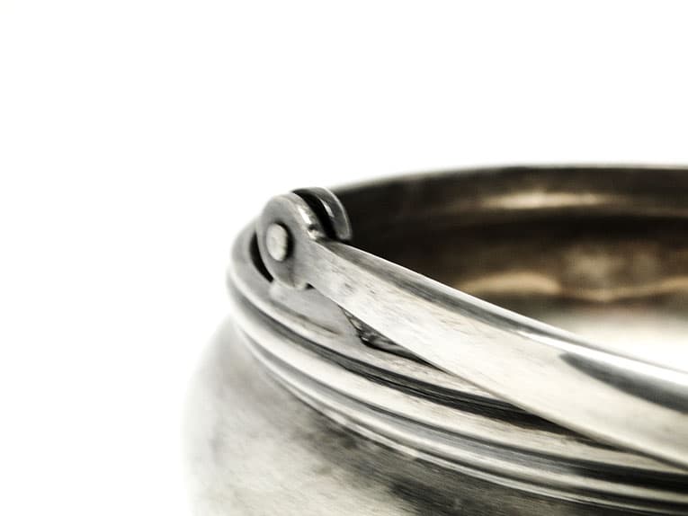 Cukiernica koszyczkowa, mosiądz srebrzony, Niemcy, lata 20. - 187359