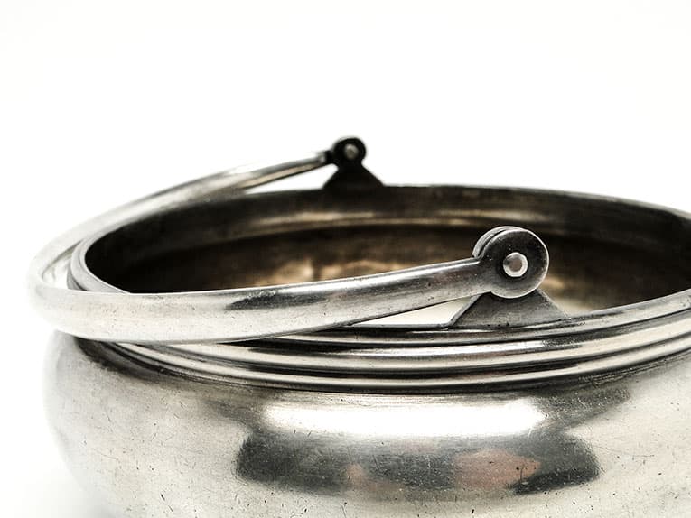 Cukiernica koszyczkowa, mosiądz srebrzony, Niemcy, lata 20. - 187362