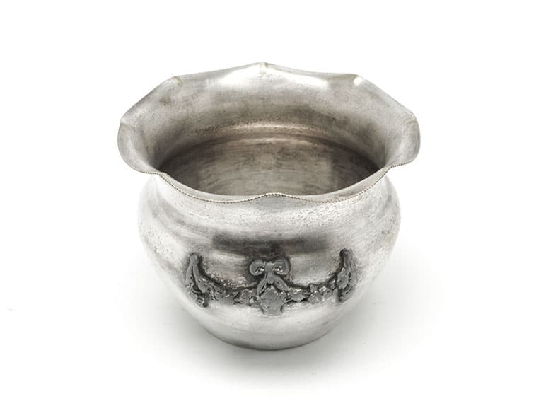 Cukiernica, Art Nouveau, mosiądz srebrzony, Polska, lata 20. - 187378