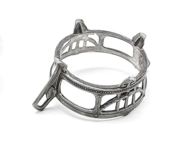 Cukiernica Art Nouveau, cyna srebrzona, WMF, Niemcy, lata 20. - 187406