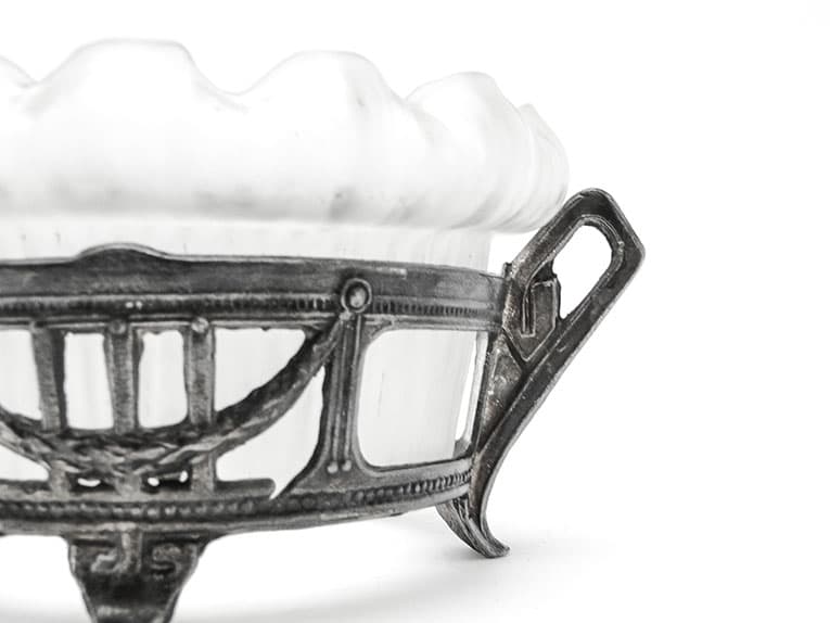 Cukiernica Art Nouveau, cyna srebrzona, WMF, Niemcy, lata 20. - 187402