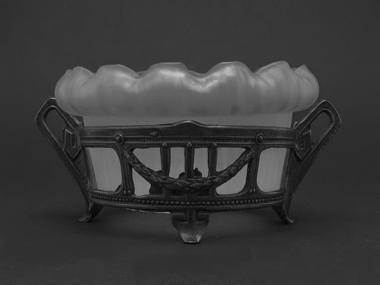 Cukiernica Art Nouveau, cyna srebrzona, WMF, Niemcy, lata 20. - 187408