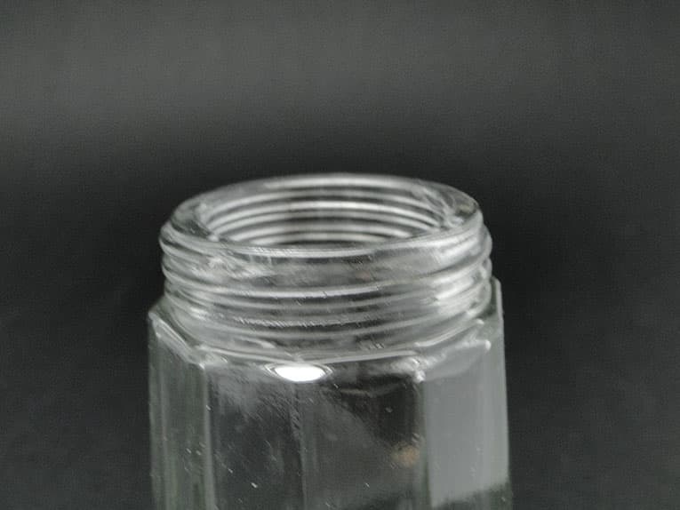 Cukiernica do cukru pudru, szkło, mosiądz chromowany, Szwecja, lata 70. - 187432