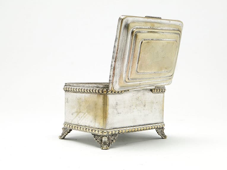 Cukiernica Eklektyzm, mosiądz srebrzony, Bracia Buch, Polska, pocz. XX w. - 187458