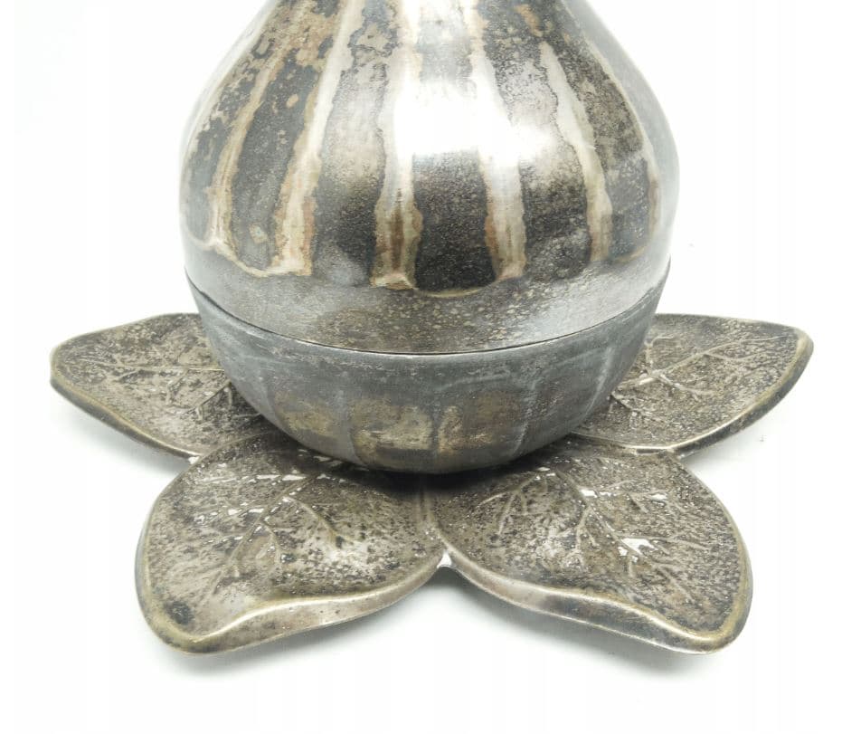 Cukiernica, Art Deco, mosiądz srebrzony, Szandrik, Węgry, lata 30. - 187495