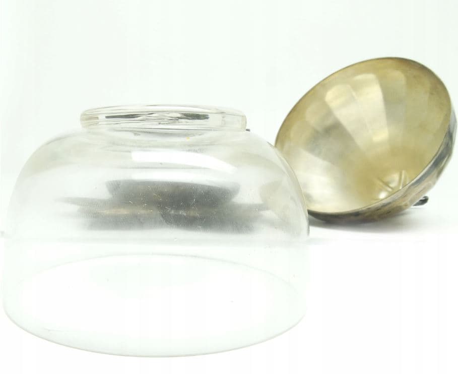 Cukiernica, Art Deco, mosiądz srebrzony, Szandrik, Węgry, lata 30. - 187496