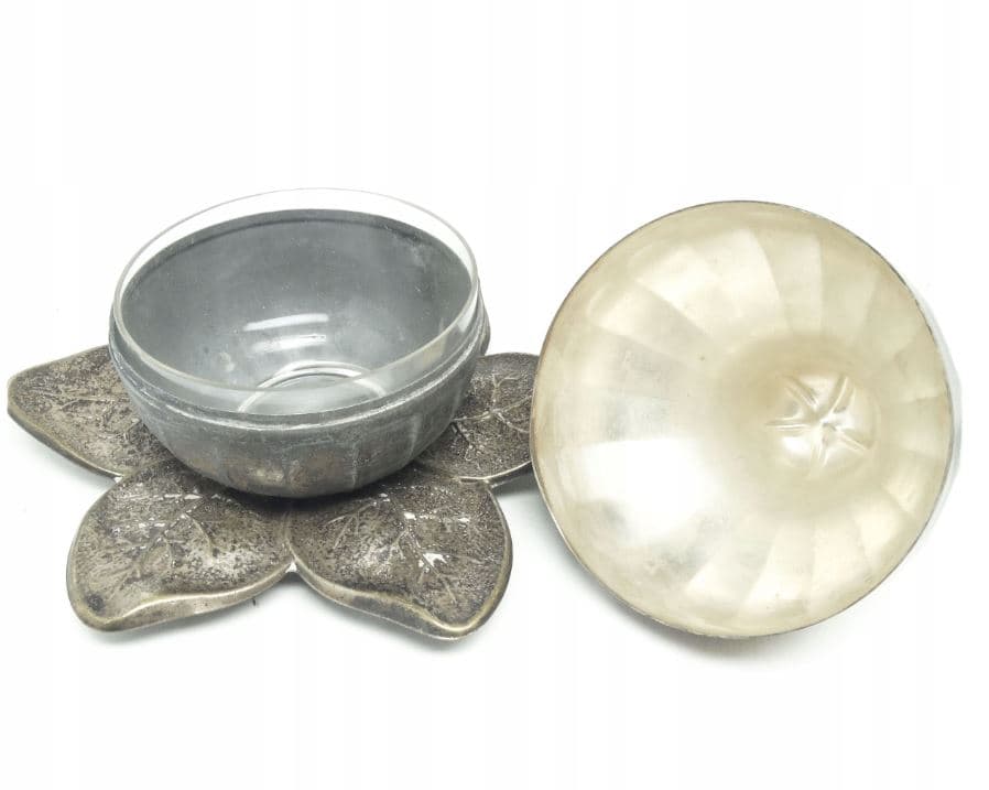 Cukiernica, Art Deco, mosiądz srebrzony, Szandrik, Węgry, lata 30. - 187499