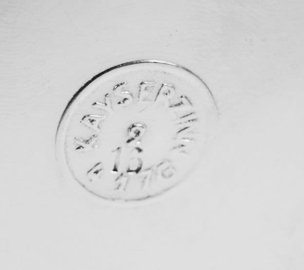 Cukiernica Art Nouveau, mosiądz srebrzony, Polska, lata 20. - 187547