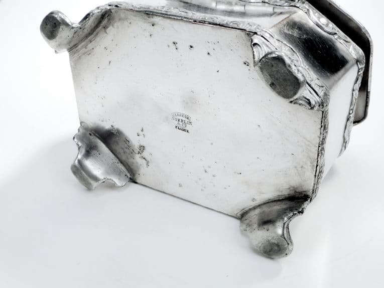 Cukiernica Biedermeier, miedź srebrzona, Norblin, Polska, lata 20. - 187565