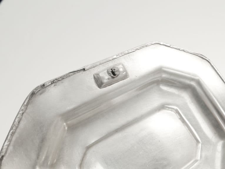 Cukiernica Biedermeier, miedź srebrzona, Norblin, Polska, lata 20. - 187562