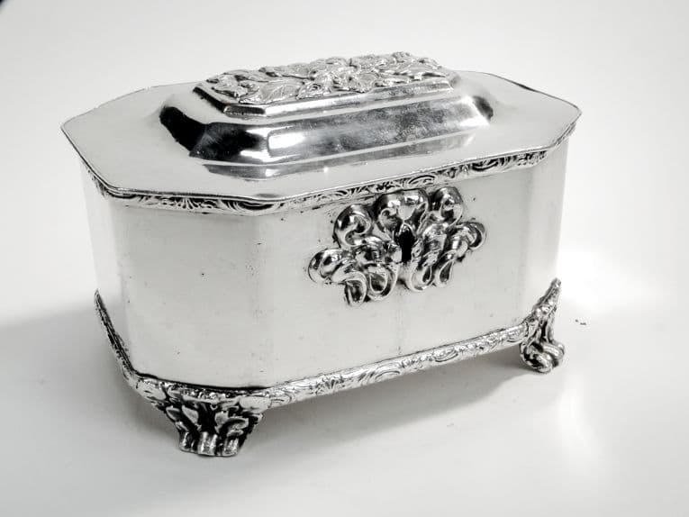 Cukiernica, Biedermeier, miedź srebrzona, Fraget, Polska, XIX w. - 187582