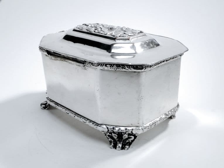 Cukiernica, Biedermeier, miedź srebrzona, Fraget, Polska, XIX w. - 187586