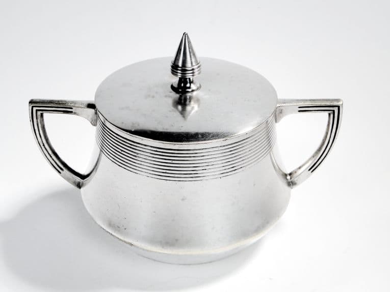 Cukiernica Art Nouveau, mosiądz srebrzony, WMF, Niemcy, początek XX w. - 187636