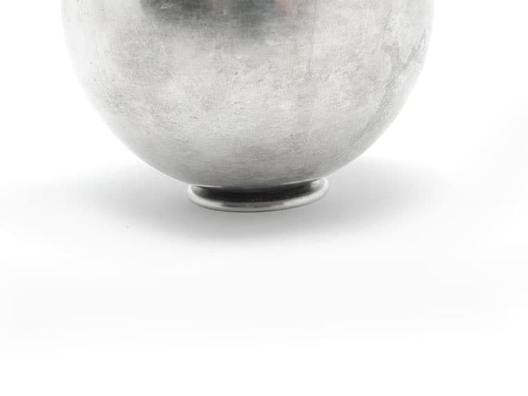 Cukiernica mid-century modern, mosiądz srebrzony, Polska, lata 60. - 187655