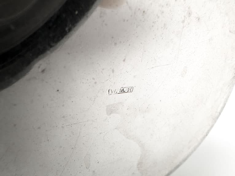 Cukiernica Art Nouveau, mosiądz srebrzony, WMF, Niemcy, początek XX w. - 187691