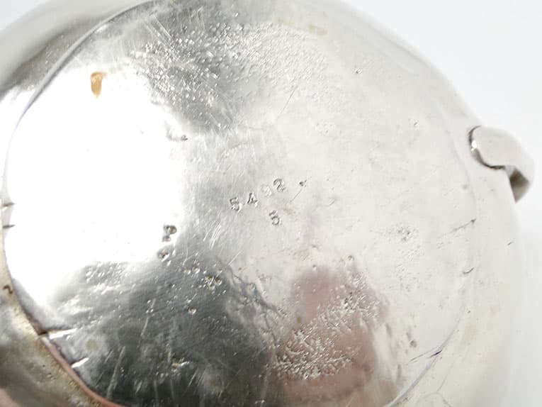 Cukiernica Art Nouveau, mosiądz srebrzony, Norblin, Polska, lata 20. - 187718