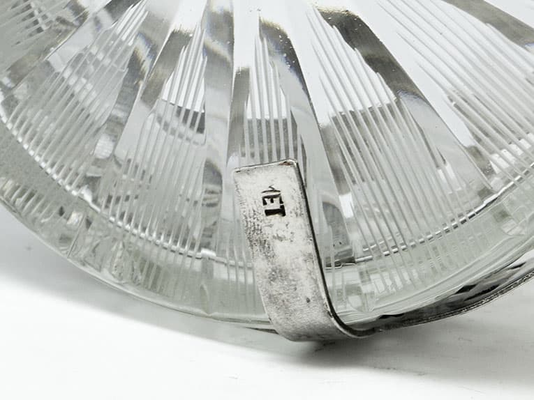 Cukiernica, postmodernizm, szkło, mosiądz srebrzony, Polska, lata 70. - 187833