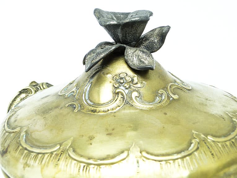 Cukiernica Rococo, mosiądz srebrzony, Polska, początek XX w. - 187869