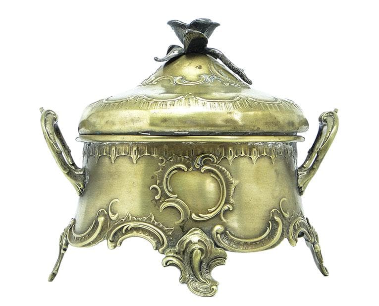 Cukiernica Rococo, mosiądz srebrzony, Polska, początek XX w. - 193091