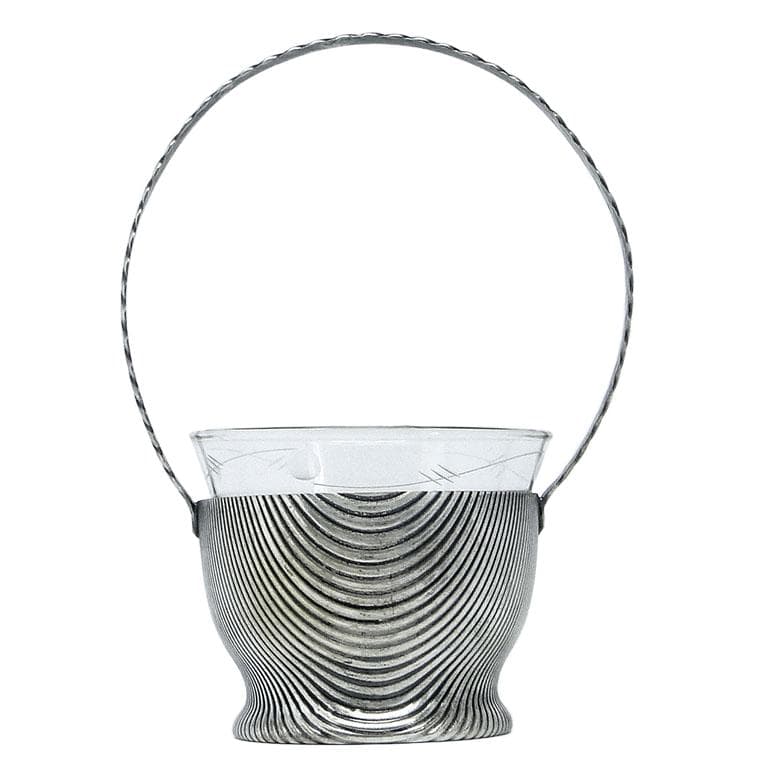 Cukiernica Art Deco, mosiądz srebrzony, Szandrik, Węgry, lata 30. - 193087