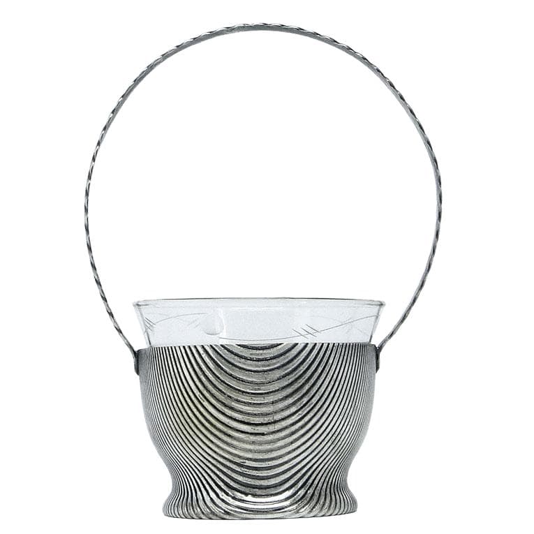 Cukiernica Art Deco, mosiądz srebrzony, Szandrik, Węgry, lata 30.