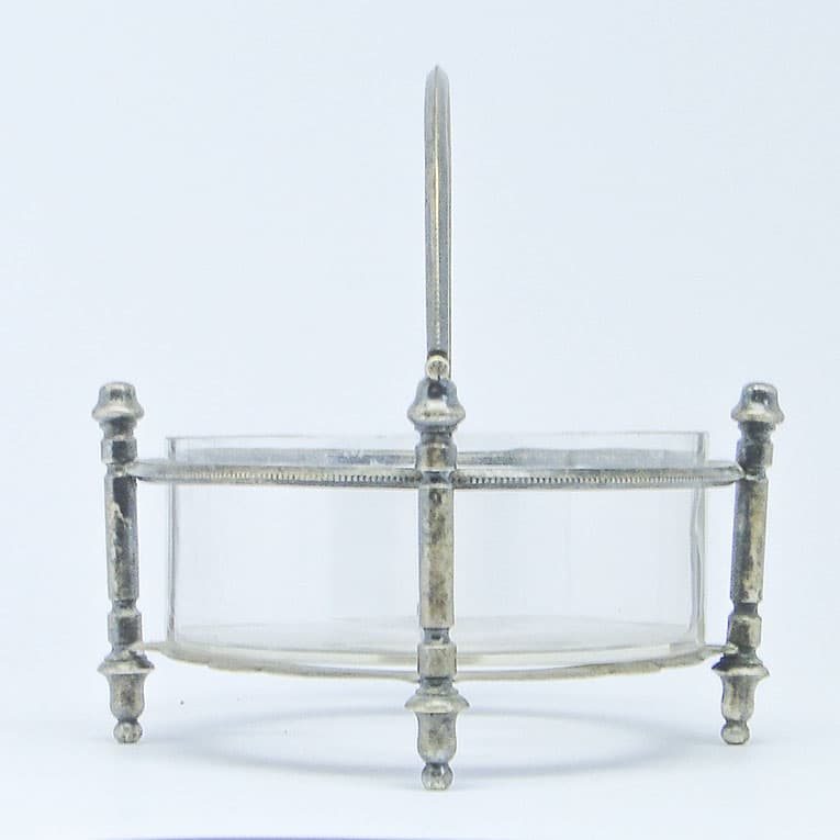 Cukiernica Eklektyzm, szkło, mosiądz srebrzony, Bracia Henneberg, Polska, lata 20. - 187932