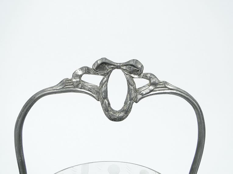 Cukiernica Art Nouveau, mosiądz srebrzony, Polska, lata 20. - 187963