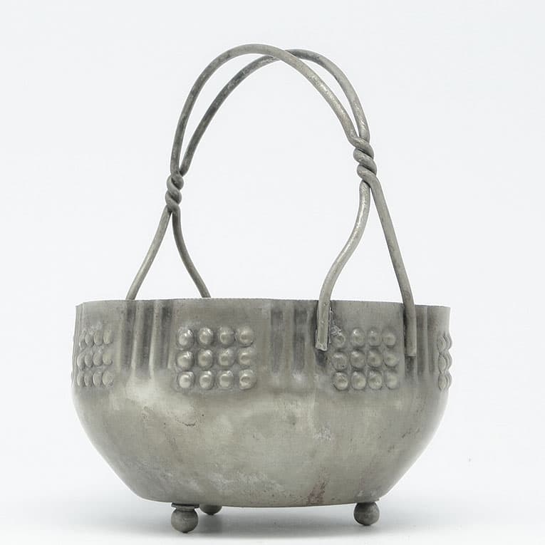 Cukiernica Art Deco, mosiądz srebrzony, Polska, lata 20. - 187987