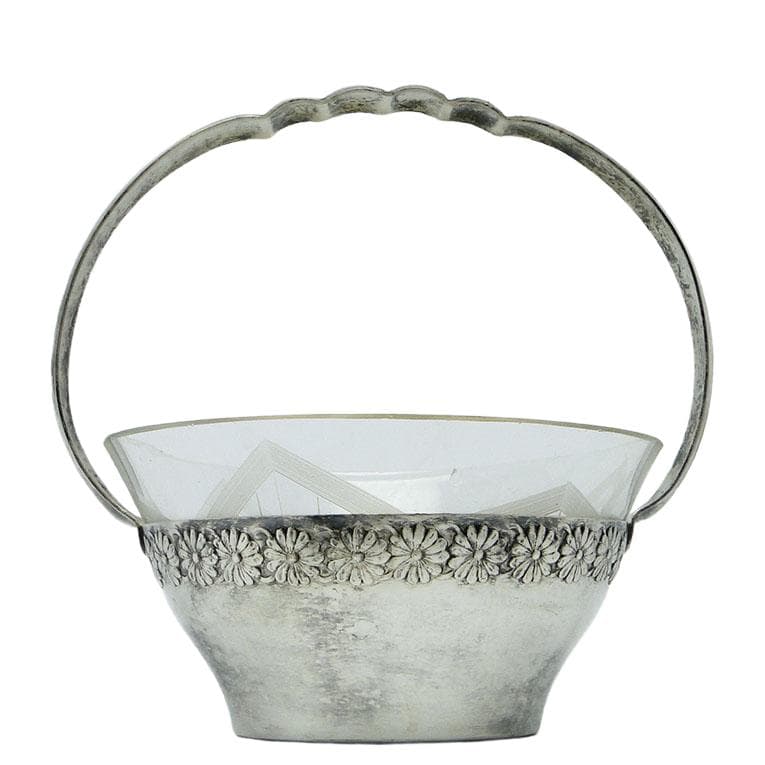 Cukiernica Secesja, mosiądz srebrzony, Szandrik, Austria, początek XX w. - 193332