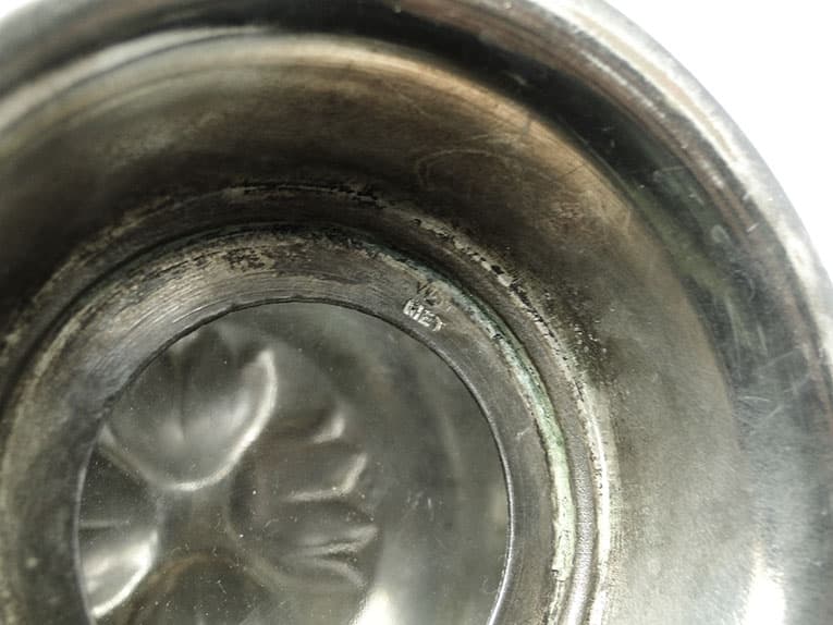 Cukiernica, postmodernizm, mosiądz srebrzony, HEFRA, Polska, lata 70. - 188035