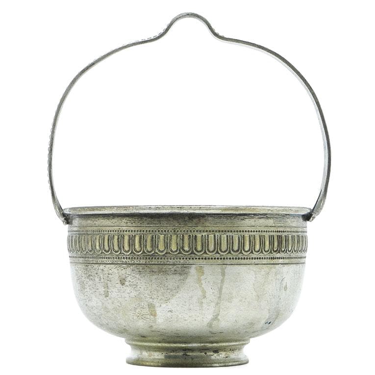 Cukiernica eklektyczna, mosiądz srebrzony, Szwecja, początek XX w.