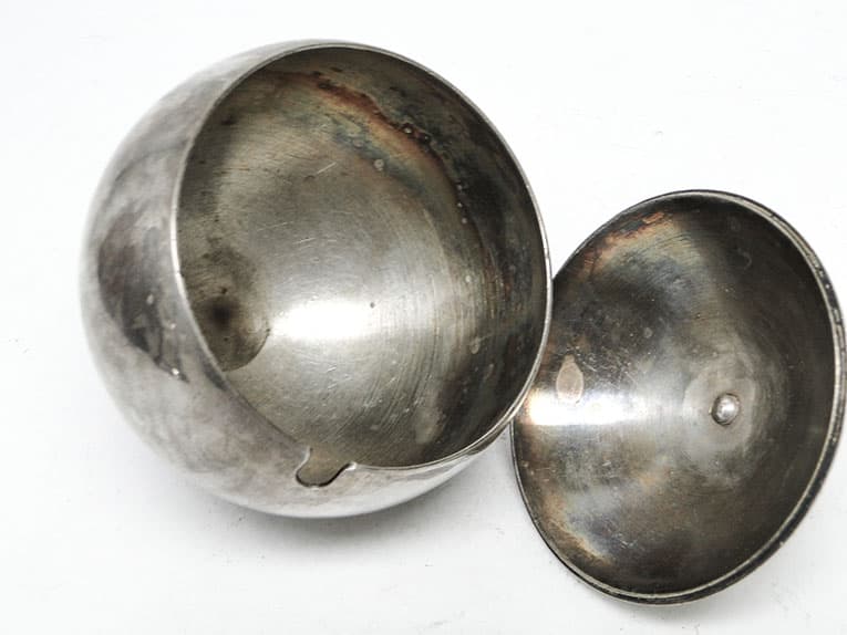 Cukiernica mid-century modern, mosiądz srebrzony, HEFRA, Polska, lata 60. - 188162