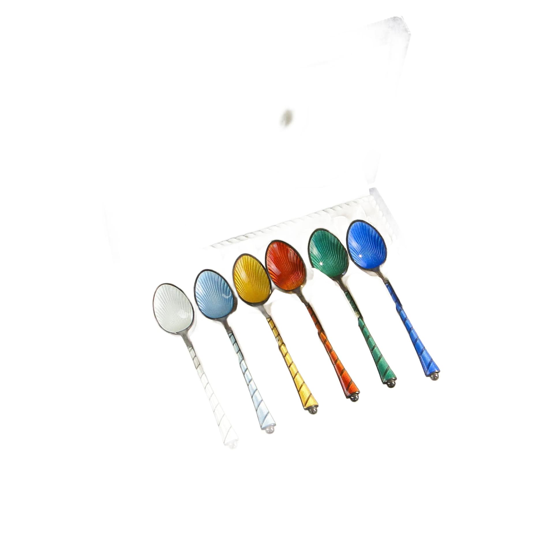 Mocha Spoon Set, multicolor, silver, Denmark, 1950s