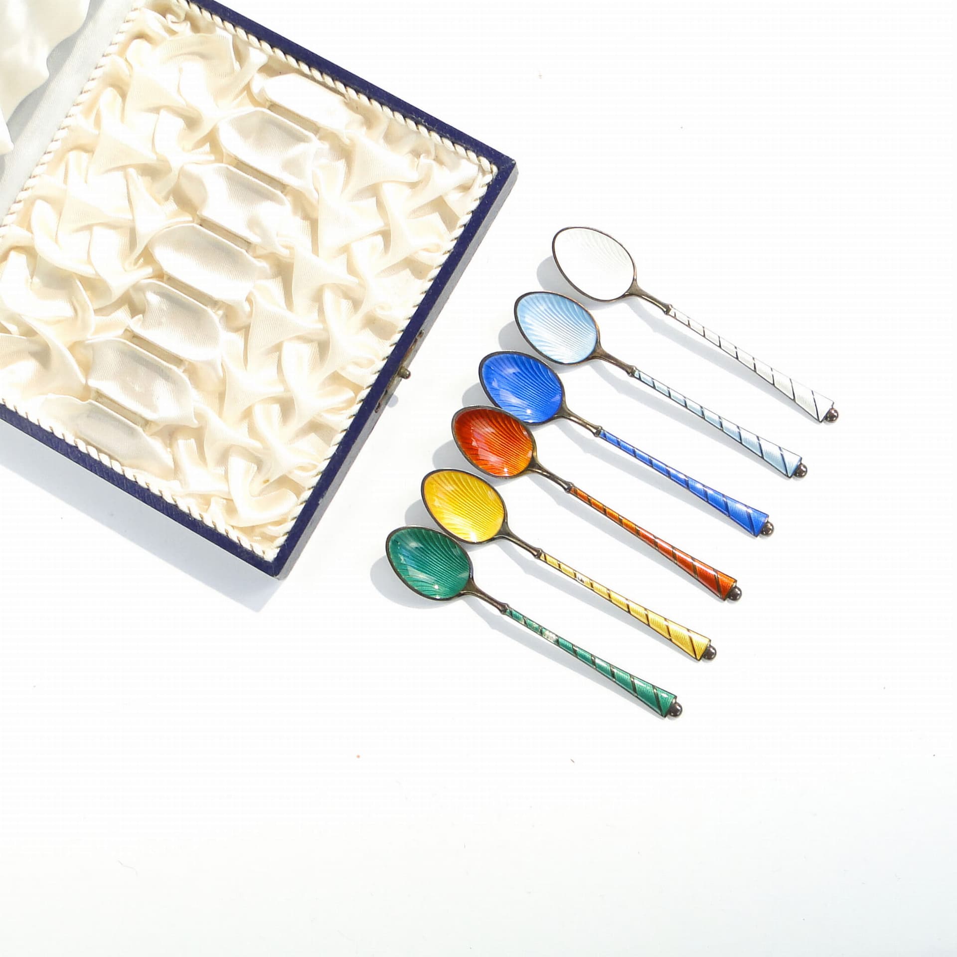 Mocha Spoon Set, multicolor, silver, Denmark, 1950s - 188172