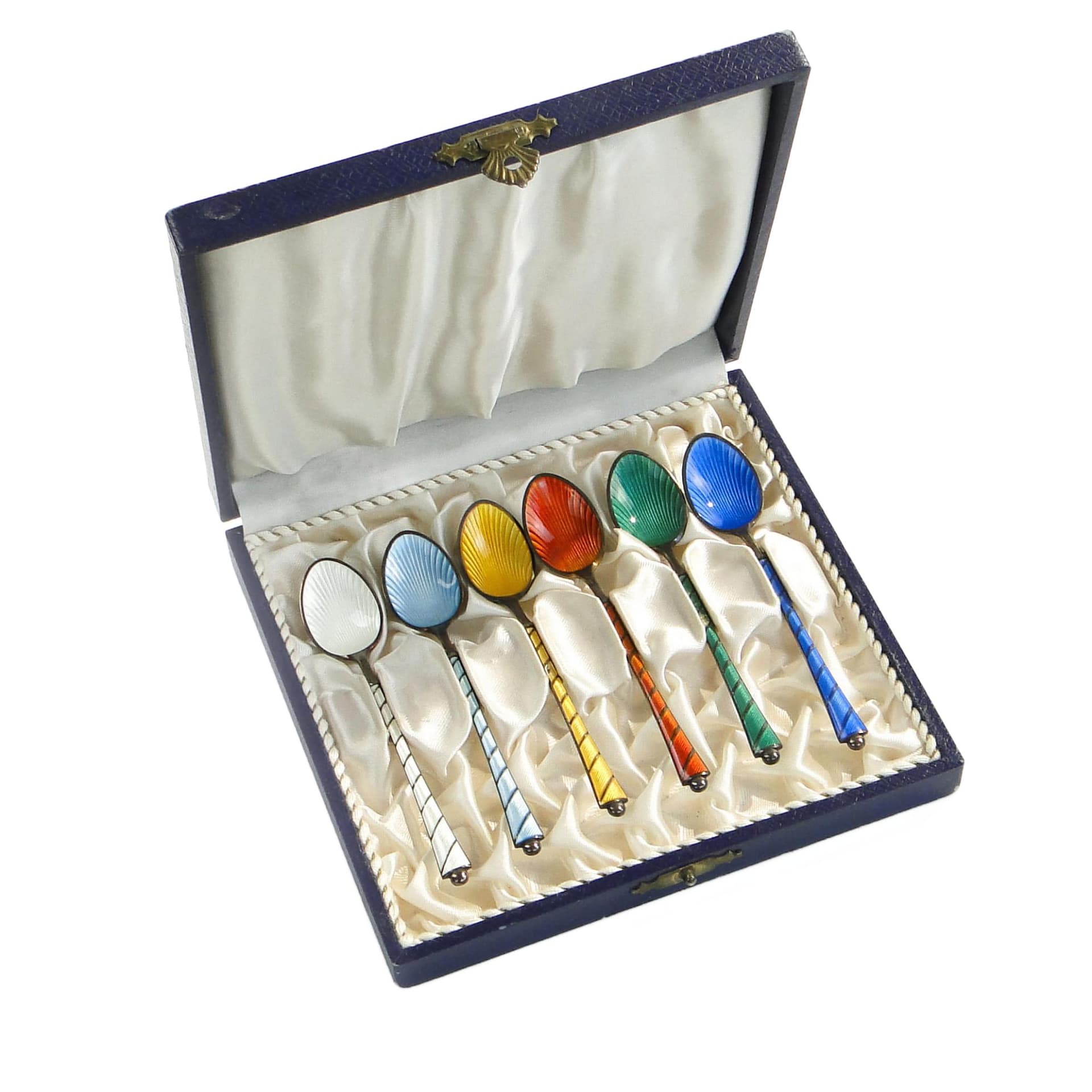 Mocha Spoon Set, multicolor, silver, Denmark, 1950s - 191054