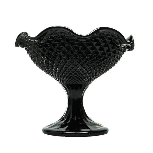 Cukiernica, New Postmodernizm, szkło hialitowe czarne, Ząbkowice, Polska, lata 70. - WYMIARY