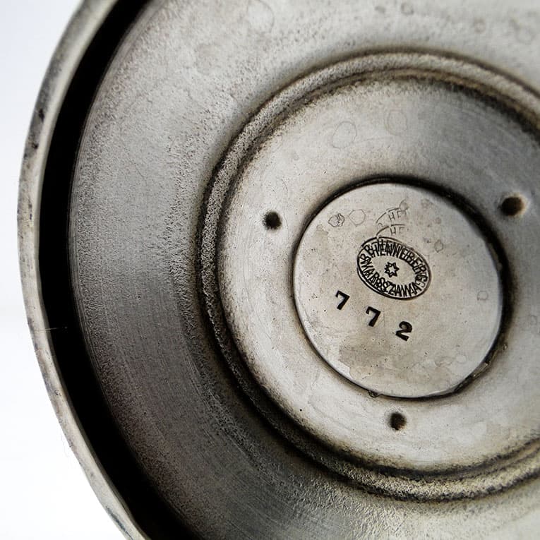 Cukiernica Art Deco, mosiądz srebrzony, kryształ, Polska, lata 30. - 188280