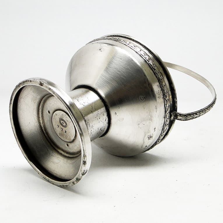 Cukiernica Art Deco, mosiądz srebrzony, kryształ, Polska, lata 30. - 188279