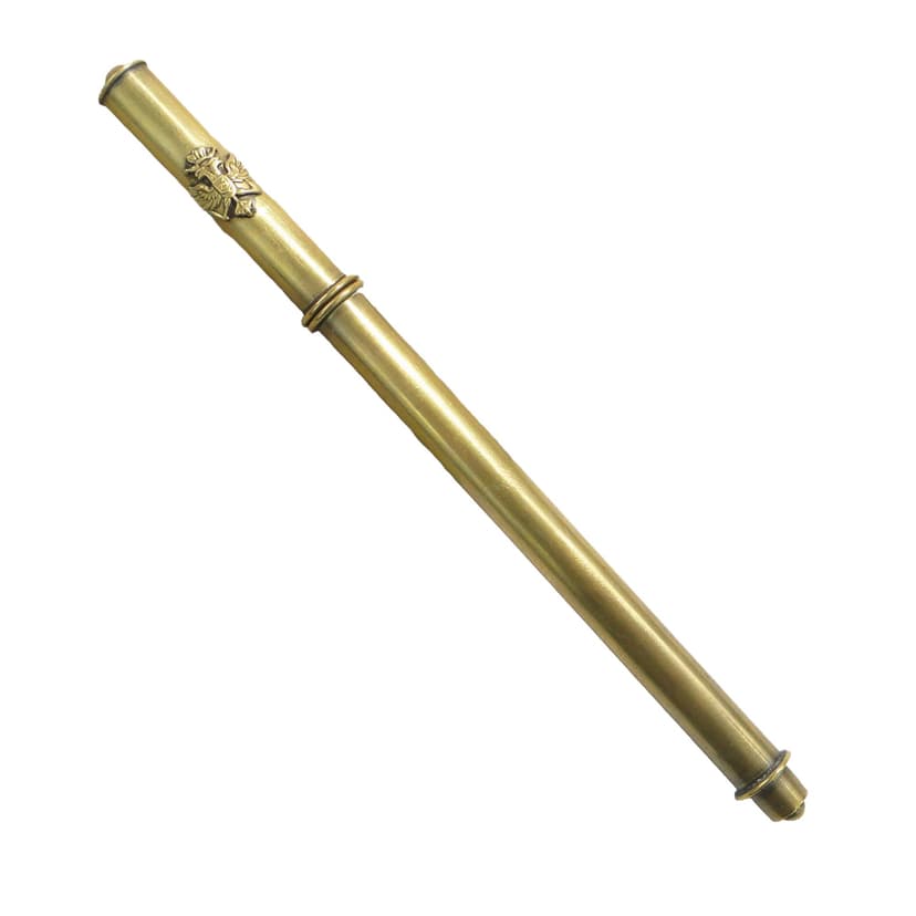 Neoclassical travel pen, dark brown, bronze, Russia, 19th century