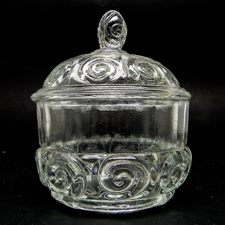 Cukiernica, postmodernizm new look, szkło prasowane, Polska, lata 70. - 188350