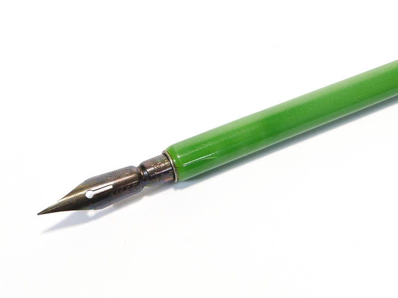 Pen Art Deco, green black, bakelite, Austria, 1920s. - 188361