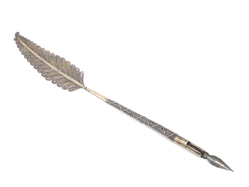 Dip pen filigree, silver, France, 19th c. - 188376