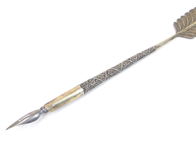 Dip pen filigree, silver, France, 19th c. - 188373