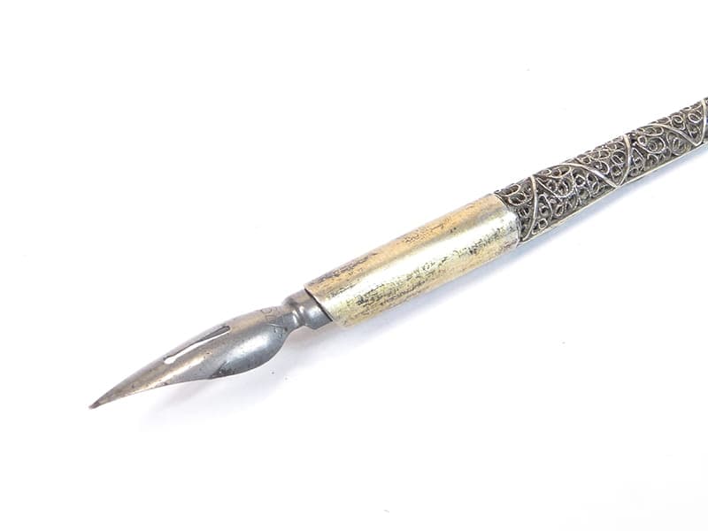 Dip pen filigree, silver, France, 19th c. - 188374