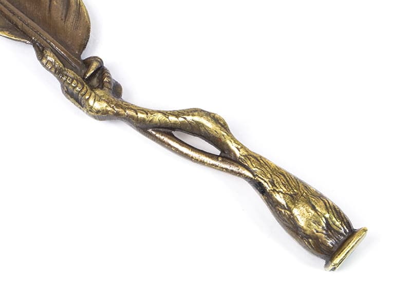 Letter opener, Art Nouveau, golden brass, Belgium, early 20th c. - 188381