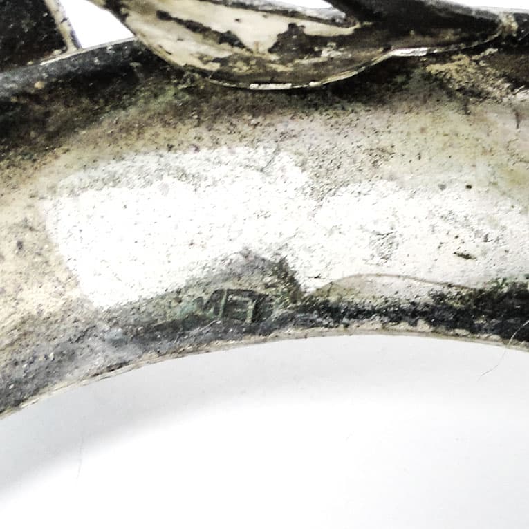 Cukiernica, postmodernizm, mosiądz srebrzony, HEFRA, Polska, lata 70. - 188452