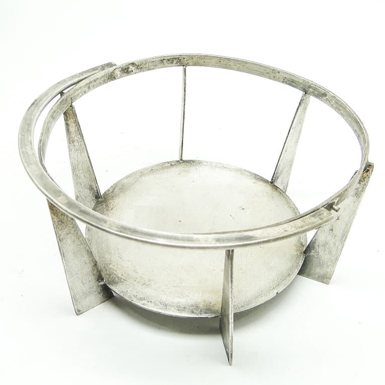 Cukiernica postmodernizm, szkło, mosiądz srebrzony, Polska, lata 70. - 188500