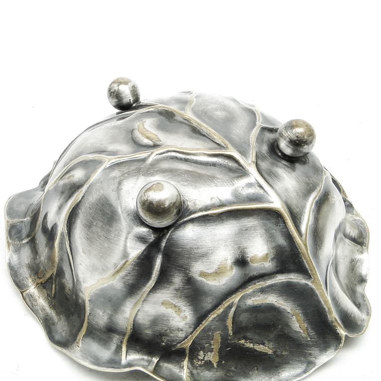 Cukiernica koszyczkowa, Secesja, mosiądz srebrzony, WMF, Niemcy, początek XX w. - 188541